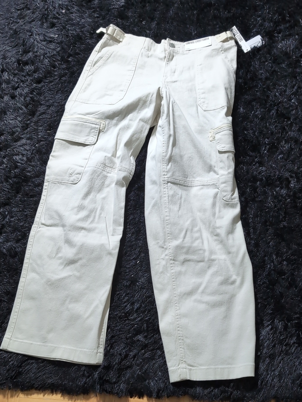 NWT Size S Aéropostale Off-White Low Rise Baggy Cargos